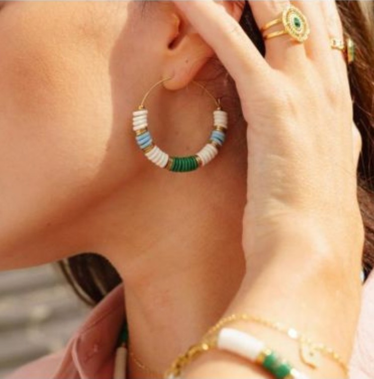 Atelier créatif : boucles d'oreilles en perles Heishi