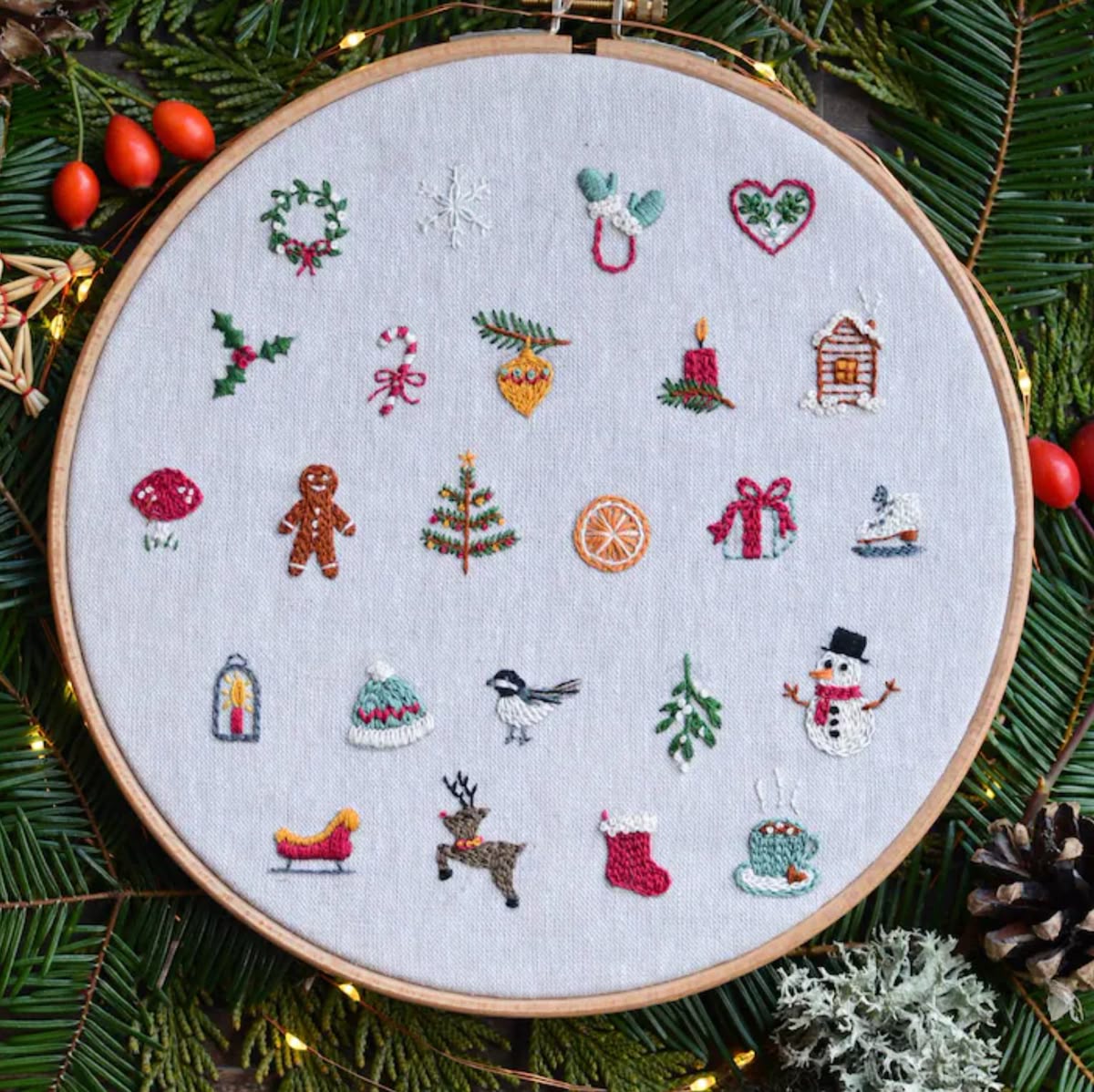 Atelier créatif à Besançon : broderies de Noël