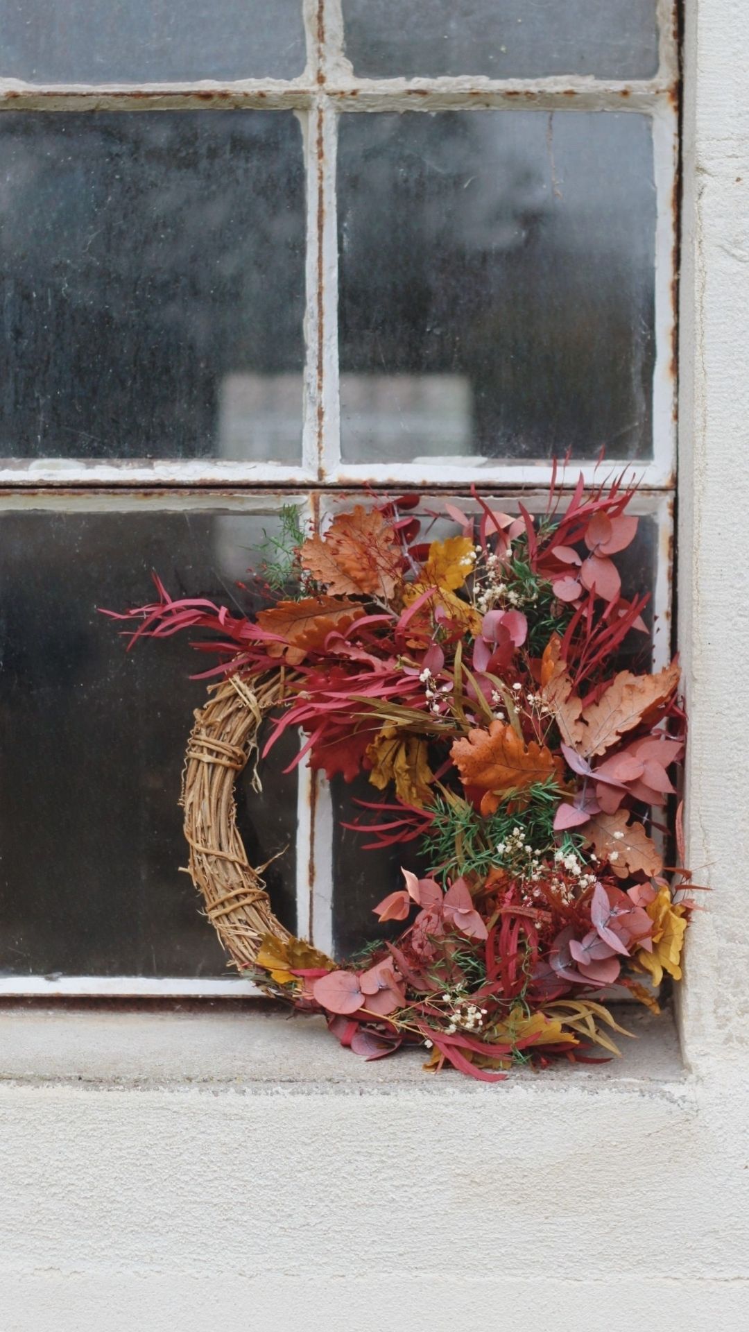 Atelier créatif à Besançon : couronne automnale en fleurs séchées
